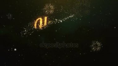 İyi ki doğdun tebrik metin maytap ışık karanlık gece gökyüzü ile Derma havai fişek yaptı..