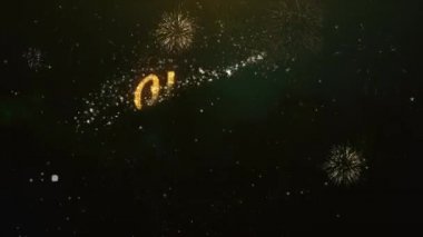 Mutlu yıldönümü maytap ışık karanlık gece gökyüzüne Derma havai fişek ile yapılan metin tebrik.