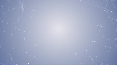 Soyut ağ beyaz noktalar taze mavi beyaz arka plan üzerinde bağlı.