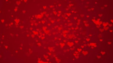 dönüm, yükselen, koyu kırmızı arka plan üzerinde parıldayan parçacıklar iplik kalp sevmek 