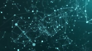 Nokta sorunsuz döngü hareket arka plan benzersiz şık pleksus ağ bağlı