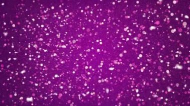 Beyaz parlak kıvılcım uçan parlayan parçacıklar hareket grafik mor arka plan
