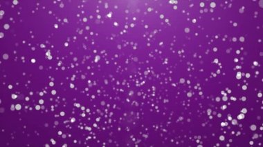 Menekşe arka plan üzerinde hareketli romantik Sevgililer günü animasyon parçacıklar