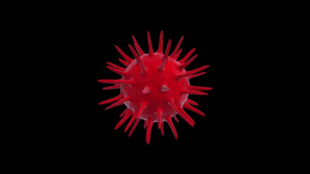 COVID-19 or coronavirus 2019 Corona virus medical realistic Loop animation. — Stock Video