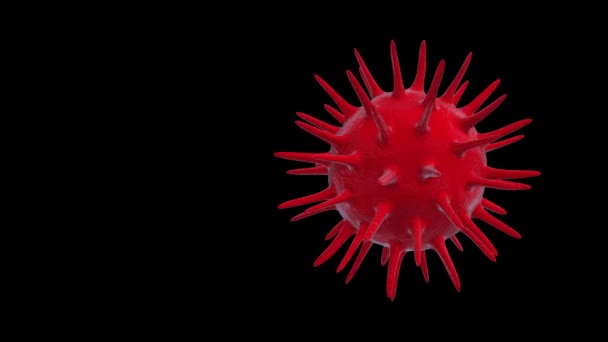 COVID-19 или коронавирус 2019 Corona Вирусные клетки высокого разрешения 3D анимации . — стоковое видео