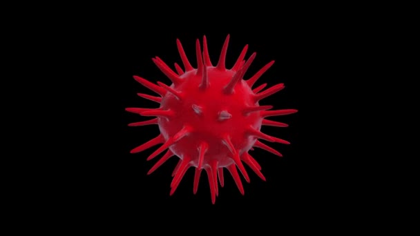 COVID-19 ou coronavírus 2019 Células de vírus Corona que fluem células de vírus corona . — Vídeo de Stock