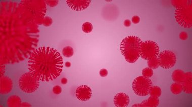  Grip COVID-19 veya Coronavirüs 2019 Corona virüsü 2019 Döngü Animasyonu