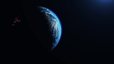 Gündüzden geceye Dünya 'nın gerçekçi dönüşü.