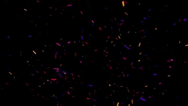 Confetti Party Popper Explosioner Animation — Stockvideo
