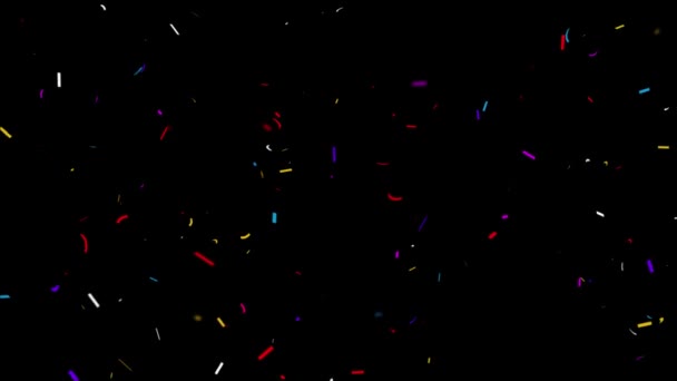 Barevné konfetti Explosions Falling Animation — Stock video