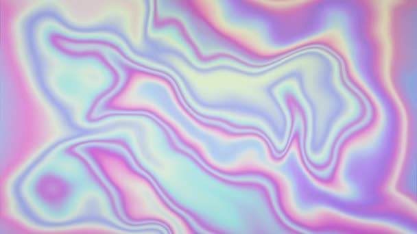Animação holográfica abstrata criativa do laço do líquido 4K da folha do gradiente . — Vídeo de Stock