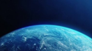 Gece şehir ışıklarıyla Dünya dönüş döngüsü