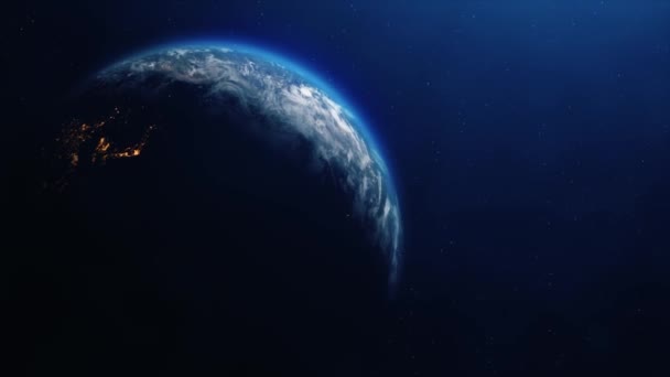 Rotazione realistica della Terra dal giorno alla notte . — Video Stock