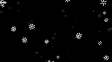 Yüksek kaliteli Düşen Kar Taneleri Kar Fırtınası 4K Döngü Canlandırması