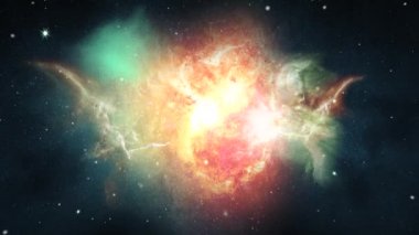 Manzara Animasyon Galaksisi Dış Uzay Hareketi Yıldızlar Döngü Canlandırması.