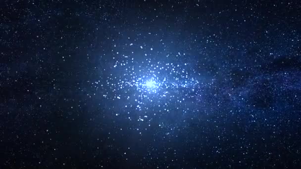 Glowing Deep Space Traveling Nebula with Stars. — Stock Video