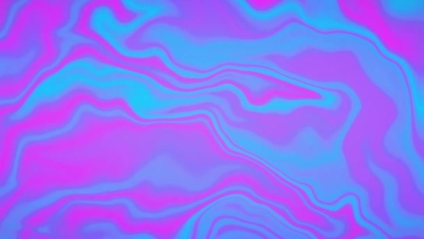 Resumen Neón colorido gradiente 3d líquido dinámico ondas 4k Loop fondo . — Vídeo de stock