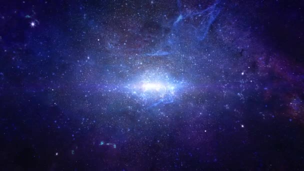 Planetas y ciencia de galaxias Deep Space star 4K Loop Fondo de animación . — Vídeo de stock