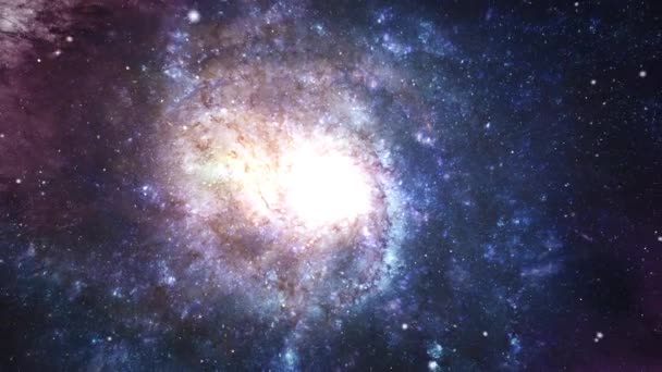 Uzayda uçan ve yıldızları geçen 4K Döngü Canlandırması — Stok video