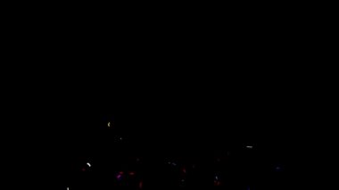 Renkli Konfeti Parçacıkları Patlamalar Düşen Animasyon