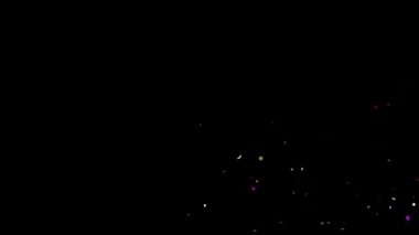 Çoklu Renkli Popper Konfeti Parçacıklardan Düşüyor 4k Döngü Canlandırması Yeşil Ekran.