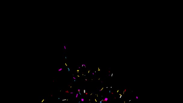 Confetti Party Popper wybuchy animacja — Wideo stockowe