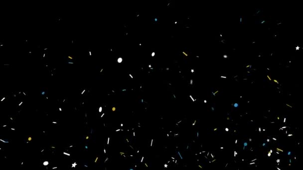 Multi couleur Popper Confetti Tomber particules 4k boucle Animation écran vert .