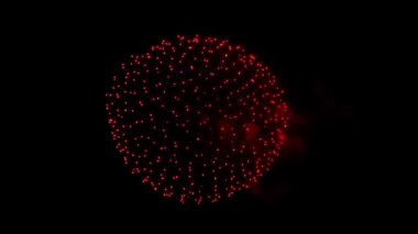 Gece Gökyüzü Döngü Animasyonunda Güzel Çok Renkli Havai fişekler