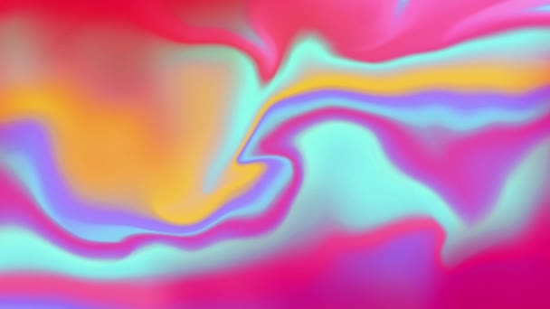 Abstract Colorful Gradient and Liquid wave silk Loop Animation background. — Stock Video