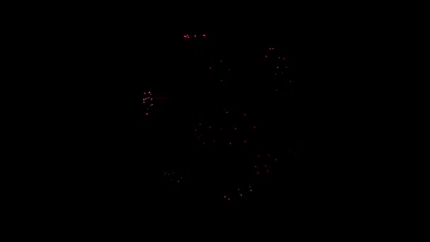 Schöne Feuerwerk Explosion Show in den Nachthimmel Animation mit grünem Bildschirm. — Stockvideo