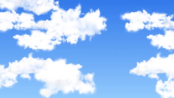 Hermoso cielo azul con nubes Loop Animación Fondo Pantalla verde . — Vídeo de stock