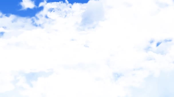 Beau ciel bleu avec nuages Boucle Animation Fond d'écran vert .