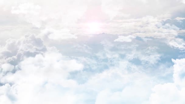 Beaux nuages abstraits avec ciel bleu Boucle Animation fond Green Screen . — Video