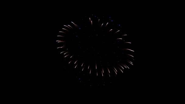 Astratto realistico colorato fuochi d'artificio 4k Loop Animazione — Video Stock