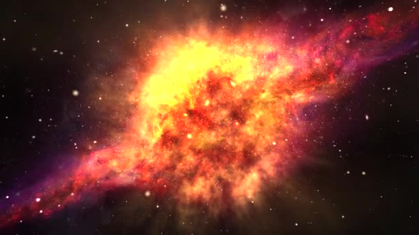 星と一緒に星雲を旅する深宇宙の輝き. — ストック動画
