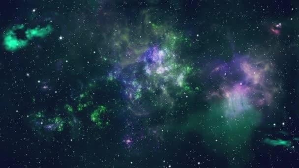 Planets and galaxy science Deep Space star 4K Loop Animation background. — Stock Video