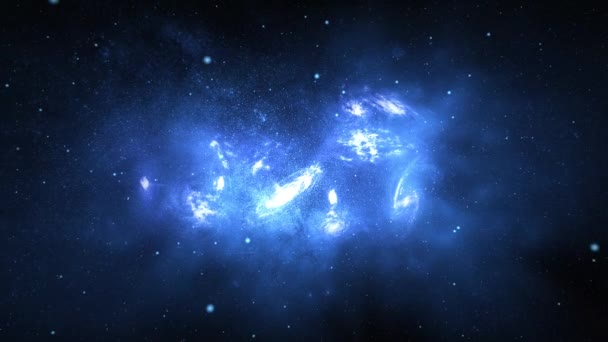 Planets and galaxy science Deep Space star 4K Loop Animation background. — Stock video