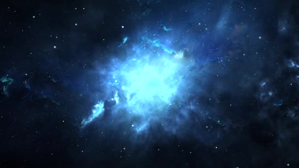 Nébuleuse voyageant dans l'espace lointain avec des étoiles.