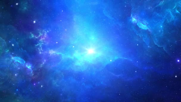 Planets and galaxy science Deep Space star 4K Loop Animation background. — Stock video