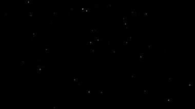 Kar Tanesi Parçacıkları Kara Alfa Yeşil Ekran Canlandırması.