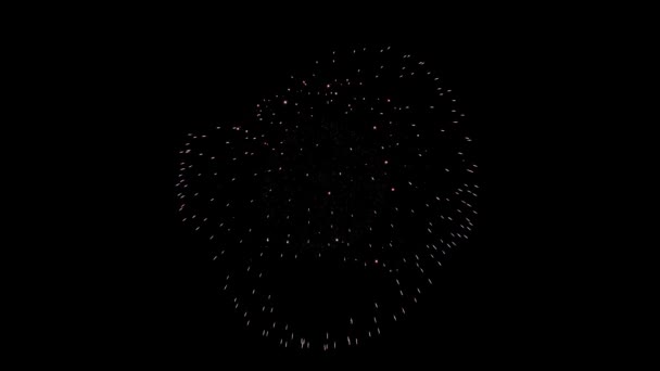 Fogos de artifício coloridos Explosão de luz no céu noturno Green Screen Animation . — Vídeo de Stock