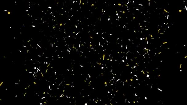 Animación colorido Glitter confetti caída Popper Explosión 4K Loop Animación — Vídeos de Stock