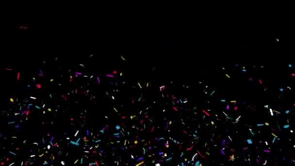 Animation colorée Glitter confettis chute Popper Explosion 4K Loop Animation — Video