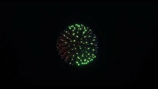 Vackra fyrverkerier Explosion 4k animation. — Stockvideo
