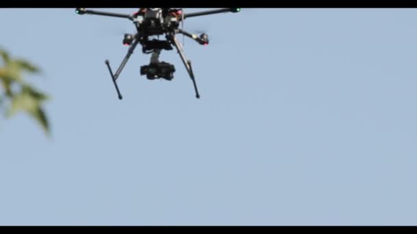 Drone hexacopter flying — Stock video