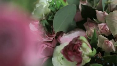 Kamera çiçek gül buket hareket vuruyor..