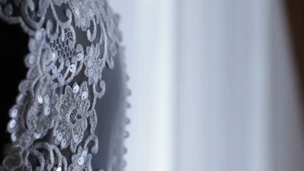 détail sur la robe de mariée, magnifique robe pour une mariée, fond 