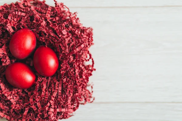 Червоний великодні яйця фону — стокове фото