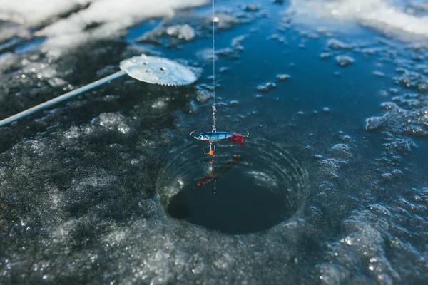 Equipamento de pesca de Inverno — Fotografia de Stock