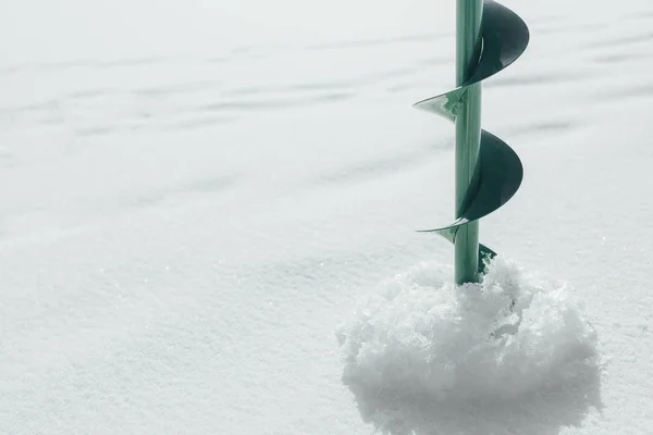 Angelausrüstung im Winter — Stockfoto